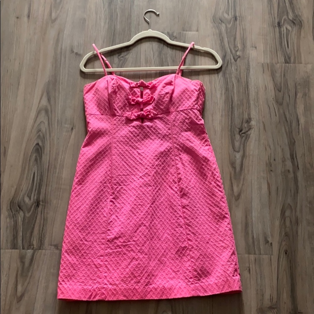 Bright pink sundress